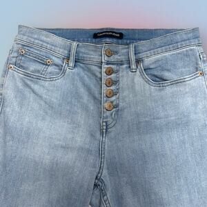 CALVIN KLEIN JEANS Women’s 8 Button Fly Ankle Blue Jeans